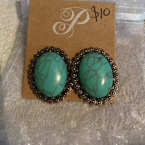 Plunder turquoise  stud earrings